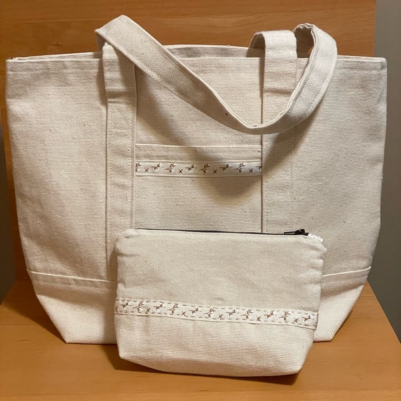 Handmade Tote bag with pouch - Picture 1 of 6